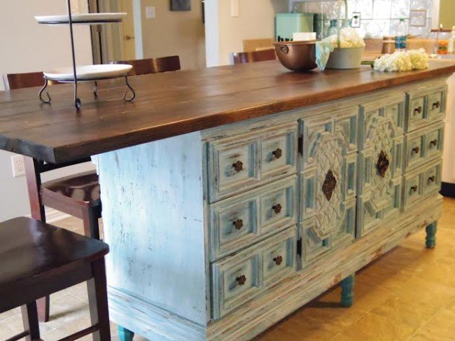 Mashup Monday: Kitchen Islands Out of Repurposed Furniture and Materials