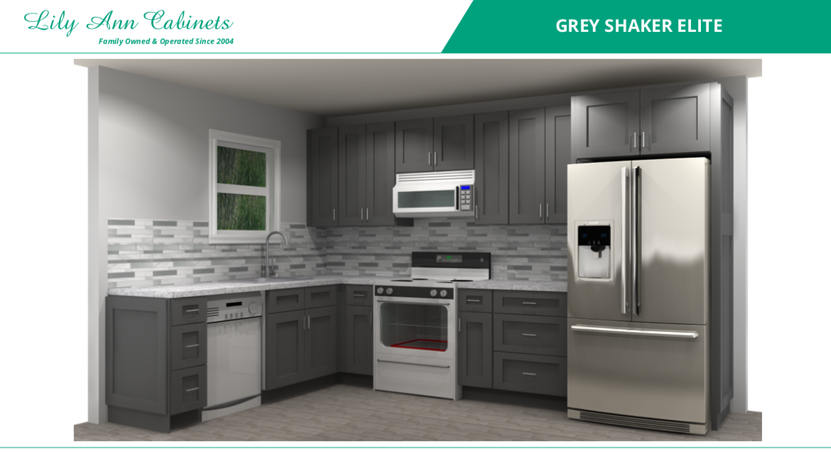 Green Shaker Kitchen Cabinets- Lily Ann Cabinets